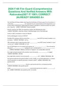 2026 F-60 Fire Guard &vert;Comprehensive Questions And Verified Answers With Rationales&vert;GET IT 100&percnt; CORRECT &vert;ALREADY GRADED A&plus; 