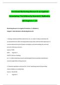 Test Bank&colon; Marketing Research&colon; An Applied Orientation&comma; 7th Edition by Naresh K&period; Malhotra