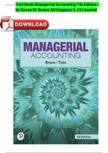 Test Bank&colon; Managerial Accounting&comma; 7th Edition by Karen W&period; Braun