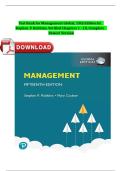 Test Bank for Management Global&comma; 15th Edition by Stephen P&period; Robbins and Mary Coulter &lpar;Chapters 1-18&rpar;