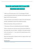 Texas life and health 2023 Exam 2026 Questions and Answers