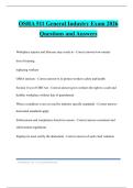 OSHA 511 General Industry Exam 2026 Questions and Answers