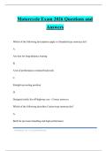 Motorcycle Exam 2026 Questions and Answers