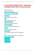 Jumpmaster Written Exam&mdash;Questions Complete With 100&percnt; Correct Answers