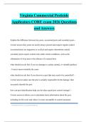 Virginia Commercial Pesticide Applicators CORE exam 2026 Questions and Answers