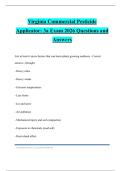 Virginia Commercial Pesticide Applicator&colon; 3a Exam 2026 Questions and Answers