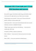 Wisconsin NHA Exam study part 1 Exam 2026 Questions and Answers