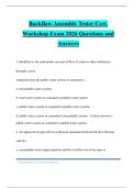 Backflow Assembly Tester Cert&period; Workshop Exam 2026 Questions and Answers