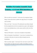 Backflow Prevention Assembly Tester Training &ndash; GA Exam 2026 Questions and Answers