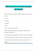 MSF Practice Qs Exam 2026 Questions and Answers