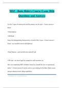 MSF - Basic Riders Course Exam 2026 Questions and Answers