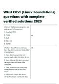 WGU C851 &lpar;Linux Foundations&rpar; questions with complete verified solutions 2025&period;