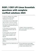 WGU D281 LINUX FOUNDATIONS EXAM COMPILATION BUNDLE