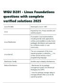 WGU D281 - Linux Foundations questions with complete verified solutions 2025