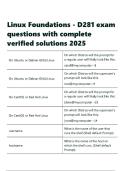 Linux Foundations - D281 exam questions with complete verified solutions 2025&period;