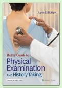 BATES' GUIDE Physical Examination & History Taking TEST BANK &vert; CHAPTER 13-15 Q&A &vert; 100&percnt; Verified Solutions &vert; 13th Edition