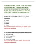 ILLINOIS NOTARY PUBLIC PRACTICE EXAM  QUESTIONS AND CORRECT ANSWERS  &lpar;VERIFIED ANSWERS&rpar; PLUS RATIONALES  2026 Q&A &vert; INSTANT DOWNLOAD PDF 