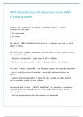 AMA Basic Driving Info Exam Questions With Correct Answers&period;