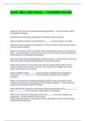 UVIC BIO 400 FINAL &ndash; DARWIN EXAM QUESTIONS WITH CORRECT ANSWERS