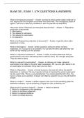 BLAW 301&comma; EXAM 1&comma; UTK QUESTIONS & ANSWERS