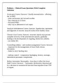 Podiatry - Clinical Exam Questions With Complete Solutions