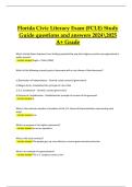 FCLE Florida Civic Literacy Exam 2026&sol;2027 &ndash; Comprehensive Questions and Verified Answers &vert; A&plus; Grade Study Guide Quiz bundles 