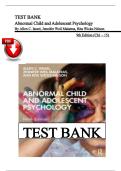Test Bank &ndash; Abnormal Child and Adolescent Psychology&comma; 9th Edition by Rita Wicks-Nelson & Allen C&period; Israel &lpar;Chapters 1&ndash;15&rpar;