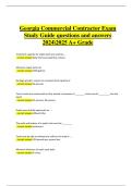 Georgia Commercial Contractor Septic Exam &ndash; Study Guide with Verified Questions & 100&percnt; Correct Answers &vert; Latest Update 2024&sol;2025