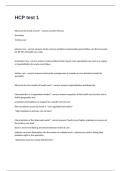 HCP test 1 Actual Questions And Correct Verified Answers&period;