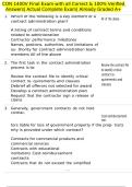 CON 1400V Final Exam with all Correct & 100&percnt; Verified Answers&vert;Actual Complete Exam&vert; Already Graded A&plus;