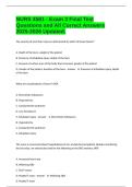 NURS 4581 - Exam 3 Final Test Questions and All Correct Answers 2025-2026 Updated&period;