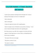 UTA 5220 Module 1-5 Study Questions and Answers