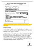 GCSE HISTORY &lpar;9&ndash;1&rpar;&colon; Actual May 2025 PAST PAPER 1&colon; Thematic Study and Historic Environment &ndash; Option 13&colon;  Migrants in Britain c800&ndash;Present & Notting Hill c1948&ndash;c1970&period; All Assessment Questions & Mark Scheme  &lbrack;Edexcel 1HI0&sol;13&rsqb; 