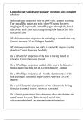 Limited scope radiography podiatry questions with complete solutions