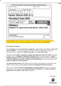 GCSE HISTORY &lpar;9&ndash;1&rpar;&colon; Actual June 2025 PAST PAPER&colon; Booklet P1&colon; Spain and the &OpenCurlyQuote;New  World&rsquo;&comma; c1490&ndash;c1555&period; All Assessment Questions & Mark Scheme &lbrack;Edexcel 1HI0&sol;P1&rsqb; 