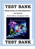Test bank for Principles of Biochemistry&comma; 5th Edition By&colon; Moran&comma; Horton&comma; Scrimgeour&comma; Perry&vert;ISBN 9780134391670&vert;All chapters included&period;