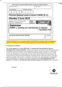 GCSE JAPANESE &lpar;9&ndash;1&rpar;&colon; Actual June 2025 PAST PAPER 1&colon; Listening and Understanding in  Japanese &lpar;Foundation Tier&rpar;&period; All Assessment Questions & Mark Scheme &lbrack;Edexcel 1JA0&sol;1F&rsqb;