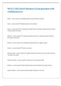 WGU C165 Unit 4 Chemistry Exam questions with verified answers