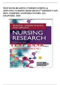Test Bank For Reading&comma; Understanding&comma; and Applying Nursing Research 6th Edition by James A&period; Fain&vert; 9781719641821&vert; All Chapters 1-15&vert; LATEST