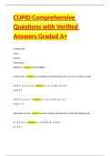 CUPID Questions and Verified Answers Graded A&plus;