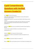 Cupid Comprehensive Questions and Verified Answers Graded A&plus;