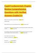 Cupid Fundamentals Chapter Review Comprehensive Questions with Verified Answers Graded A&plus;