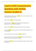 Cupid Car400 Comprehensive Questions with Verified Answers Graded A&plus;