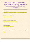 PCB 3044 Exam 4 &lpar;Latest 2026 &sol;  2027 Update&rpar; &vert; Review Questions  and Answers &vert; 100&percnt; correct&vert;  Grade A