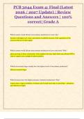 PCB 3044 Exam 4&colon; Final &lpar;Latest  2026 &sol; 2027 Update&rpar; &vert; Review  Questions and Answers &vert; 100&percnt;  correct&vert; Grade A