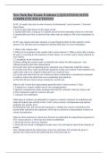New York Bar Exam&colon; Evidence &vert;&vert; QUESTIONS WITH COMPLETE SOLUTIONS&excl;&excl;