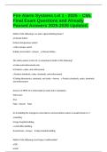 Fire Alarm Systems Lvl 1 - 2025 &ndash; CML Final Exam Questions and Already Passed Answers 2025-2026 Updated&period;