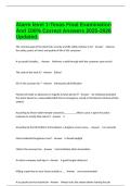  Alarm level 1-Texas Final Examination And 100&percnt; Correct Answers 2025-2026 Updated&period;