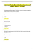 ACAS Best Practice Knowledge Exam 4 &ndash; Verified Actual Questions & Correct Answers &vert; Latest A&plus; Grade 2024&sol;2025
