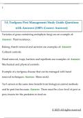 3A Turfgrass Pest Management Study Guide Questions  with Answers &lpar;100&percnt; Correct Answers&rpar;